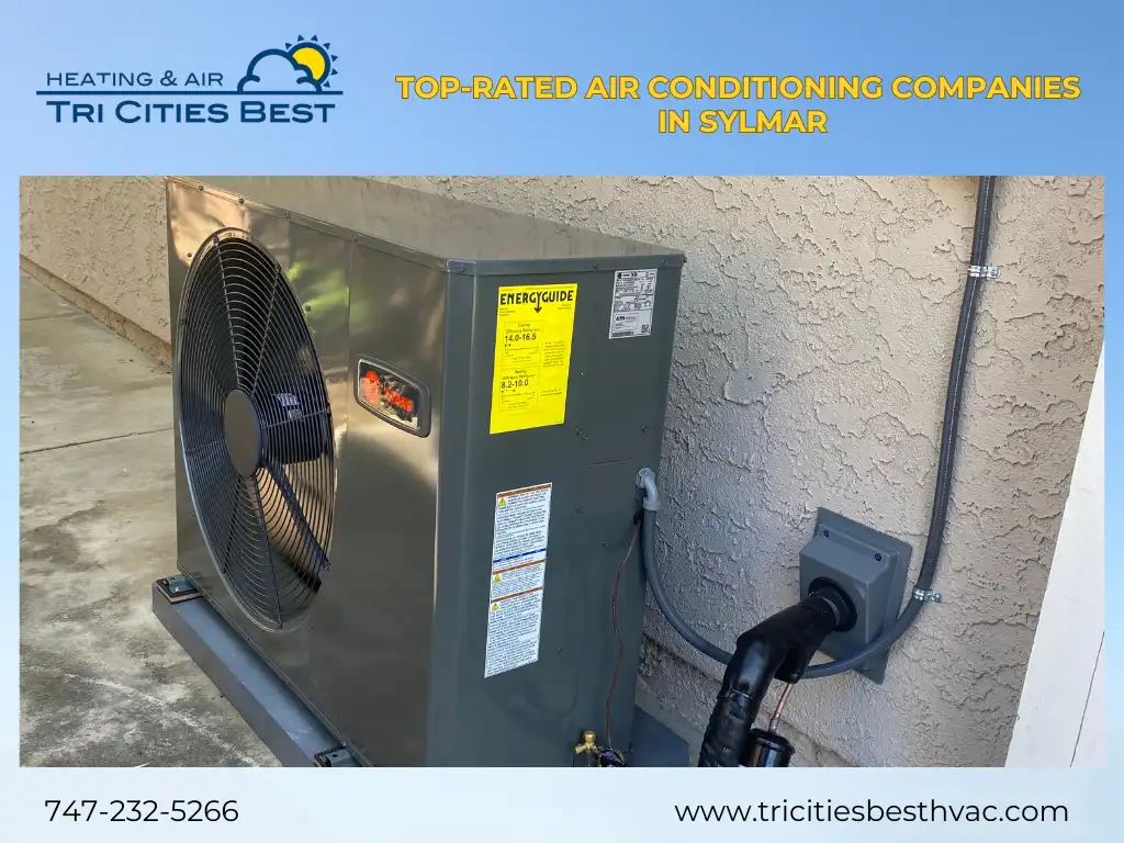 Modern outdoor air conditioning condenser unit setup for reliable home cooling in Sylmar