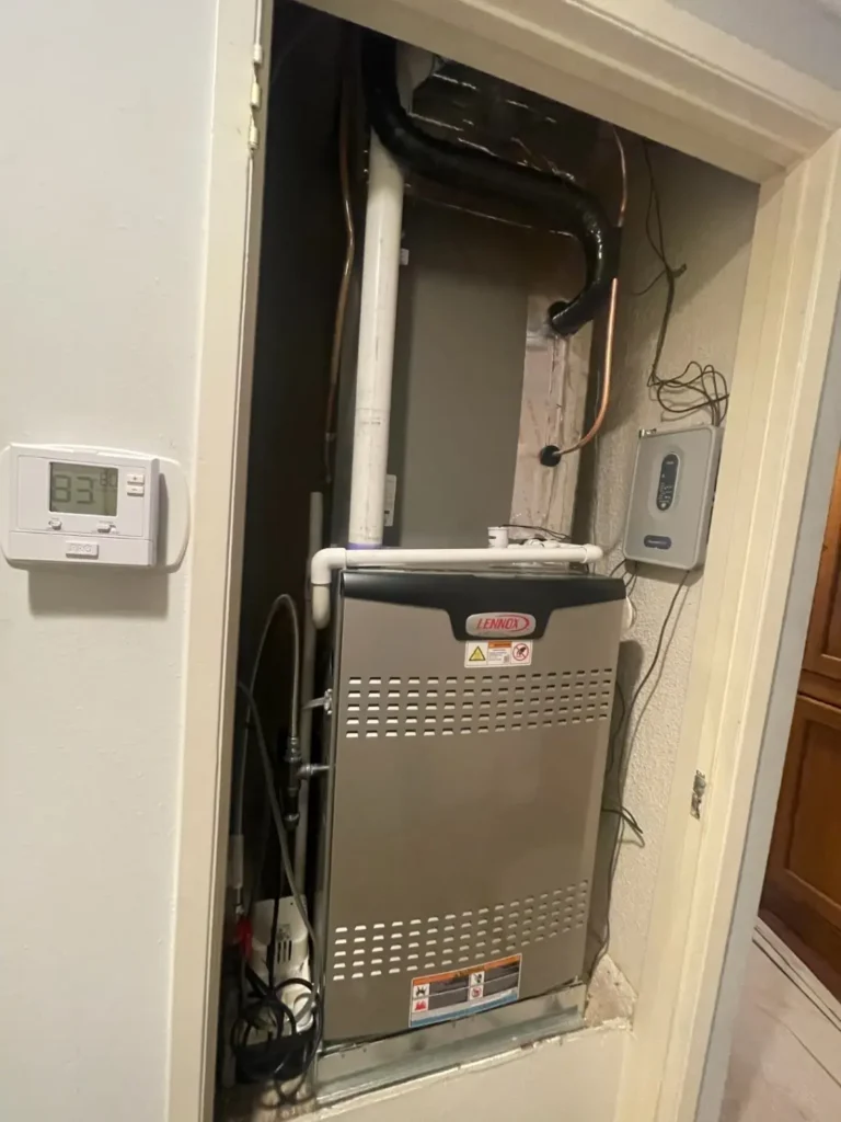 Modern furnace installation by professional heating contractors in Sylmar